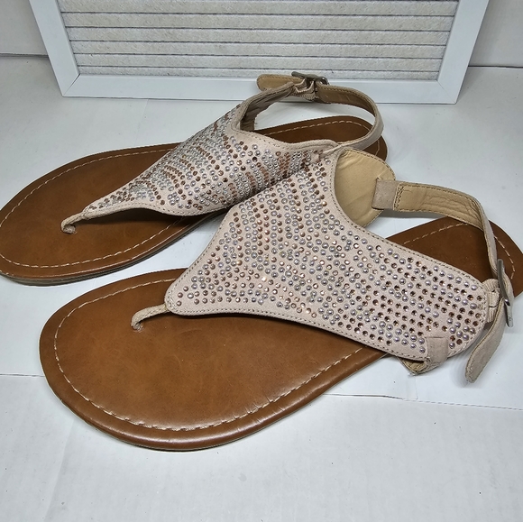 ★SOLD★Blinged Out Rhinestone Adjustable Thong Sandals ❤️ - Picture 2 of 8